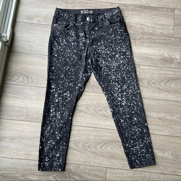 Mblm Splattered  Studded Skinny Jeans - Picture 1 of 15